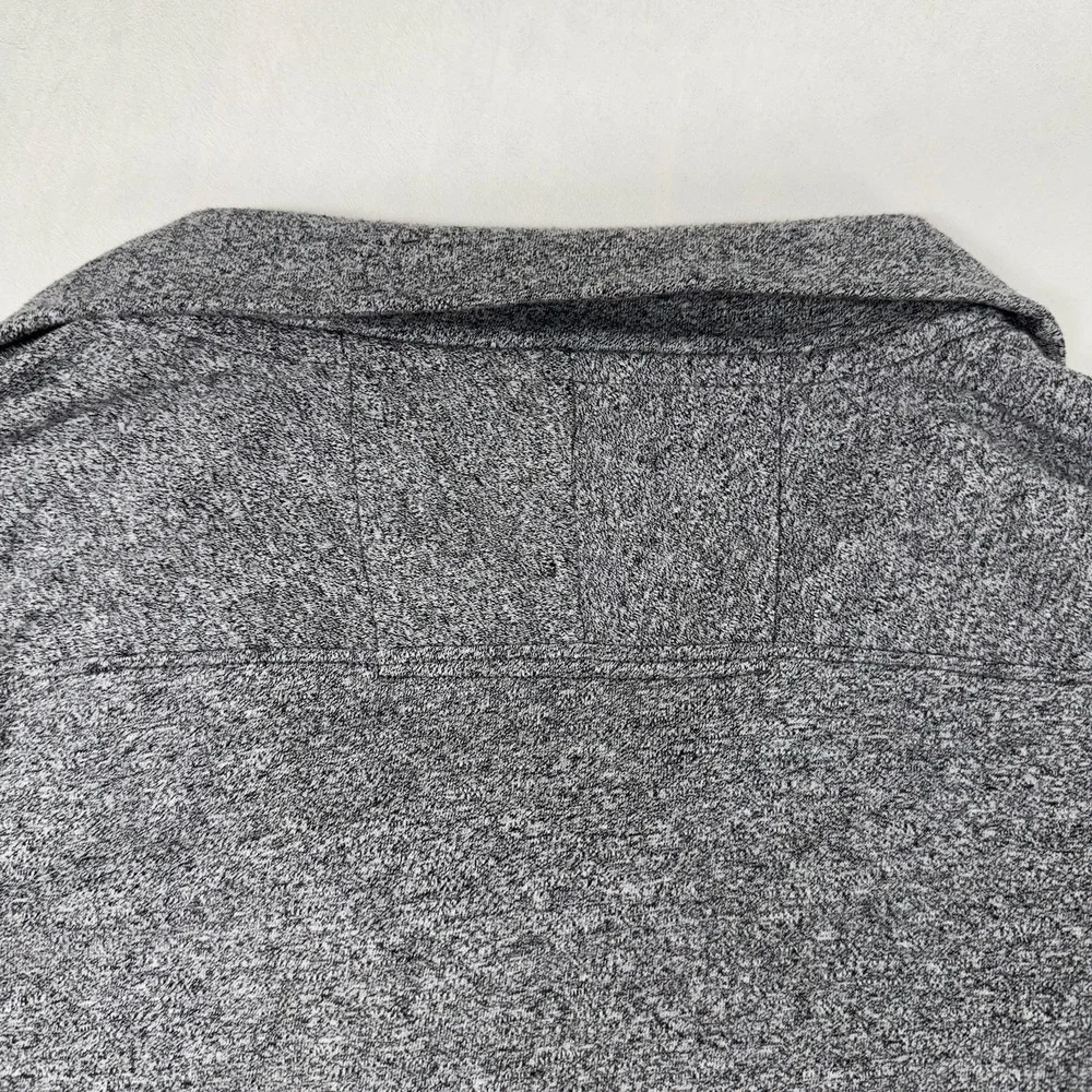 Banana Republic Quick Dry Half Zip Pull Over Gray‎ Medium Preppy Office